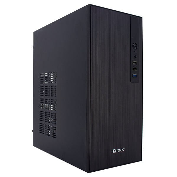 Case TEROS TE-1034S, Mini Tower ATX, 250 W, USB 3.0 / 2.0, audio HD, negro - SMART BUSINESS