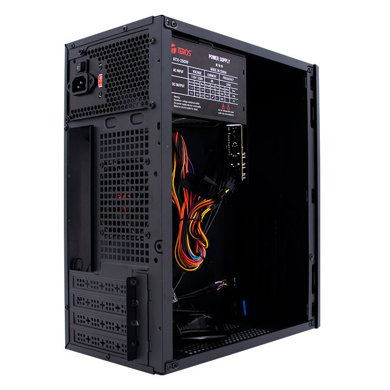 CASE TEROS TE - 1034S, MINI TOWER ATX, 250 W, USB 3.0 / 2.0, AUDIO HD, NEGRO TE-1034S - SMART BUSINESS