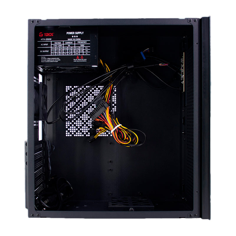 Case TEROS TE-1036S, Factor de forma ATX, 250 W, USB 3.0 / 2.0, audio, negro. - SMART BUSINESS