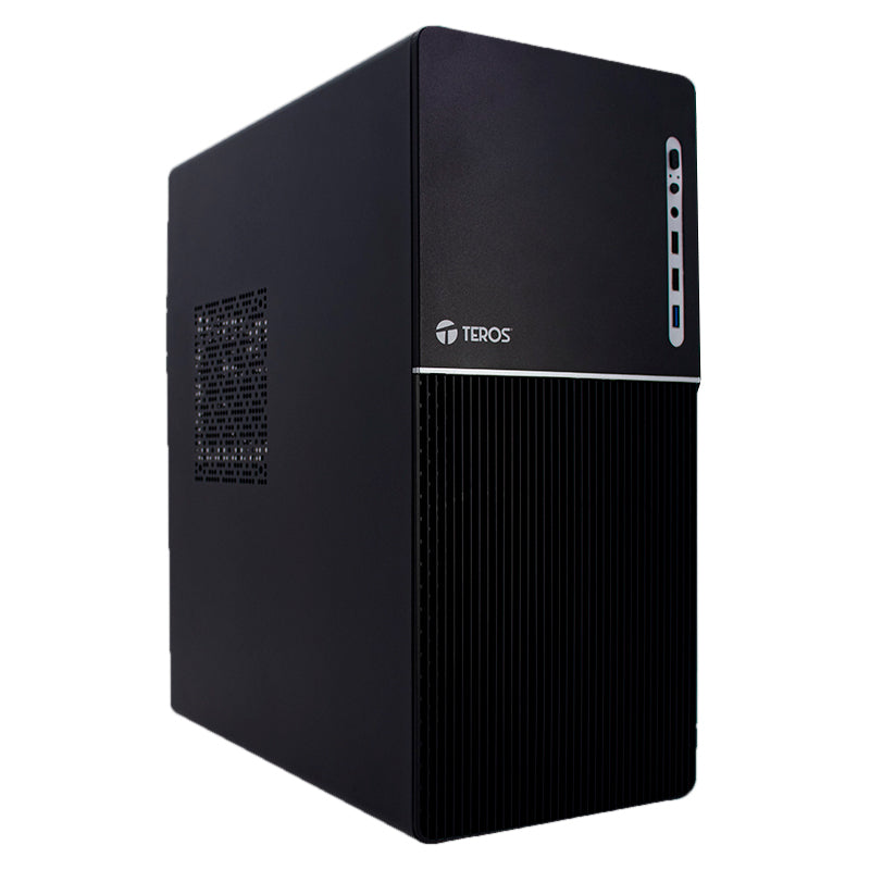 Case TEROS TE-1037S, Factor de forma ATX, 250 W, USB 3.0 / 2.0, audio, negro. - SMART BUSINESS