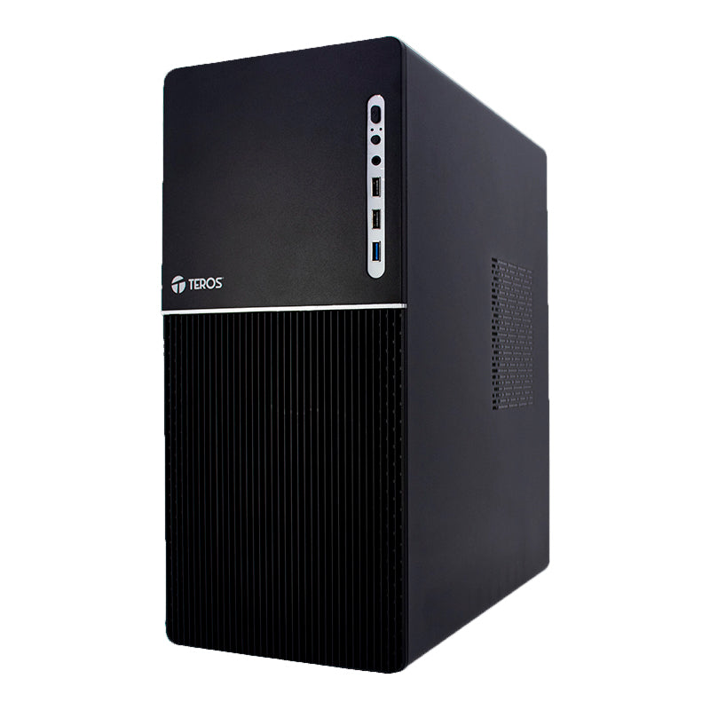 Case TEROS TE-1037S, Factor de forma ATX, 250 W, USB 3.0 / 2.0, audio, negro. - SMART BUSINESS