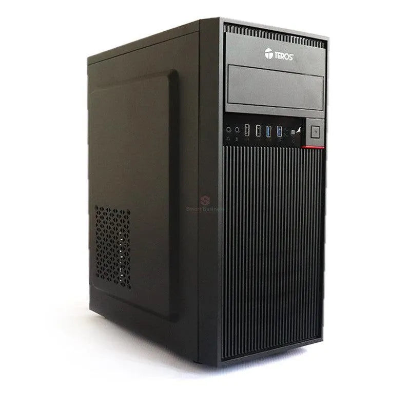 Case Teros Te-1313G, Mid Tower, Atx, 450W, Negro, Usb 3.0 / 2.0, Audio. - SMART BUSINESS