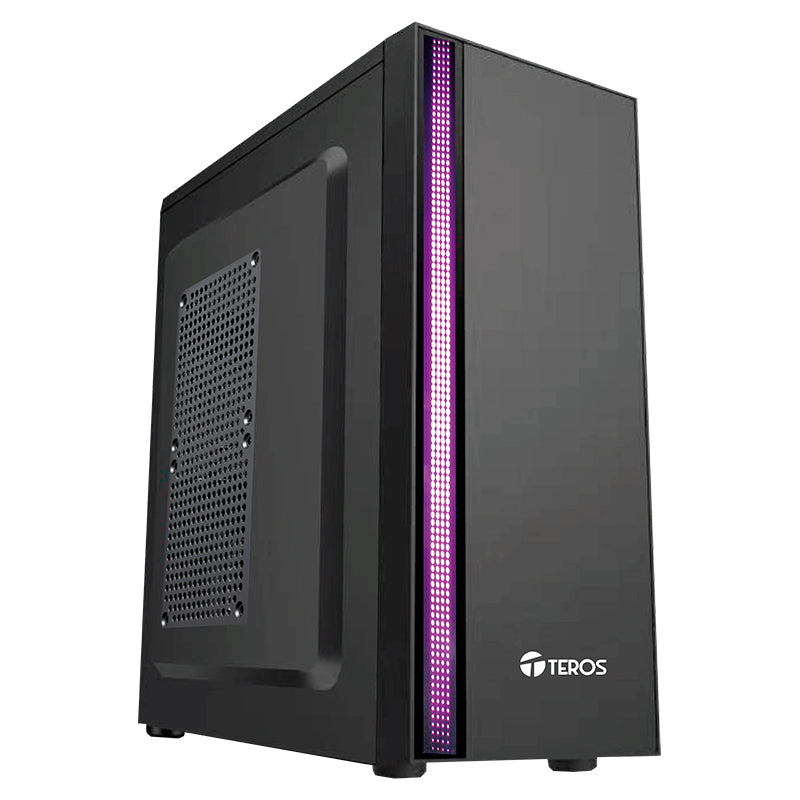 Case Teros TE1075N, Mid Tower, ATX, 250W, USB 3.0 / 2.0, Audio, Negro. - SMART BUSINESS