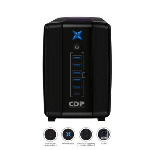 UPS CDP R - SMART 1008I - 1000VA/500W AUTONOMIA 40 MIN (R - UPR1008I ) de CDP | first_variant_option_1 — Envío inmediato