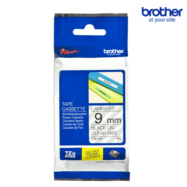 CINTA BROTHER TZE121 NEGRO SOBRE CLARO, 9MM X 8M TZE121 - SMART BUSINESS