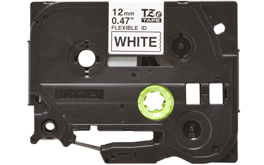Cinta Brother TZEFX231 12 MM X 8M Negro fondo Blanco INDUSTRIAL - SMART BUSINESS