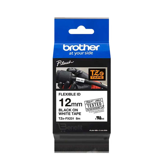 Cinta Brother TZEFX231, TZ, 12mm x 8m - SMART BUSINESS