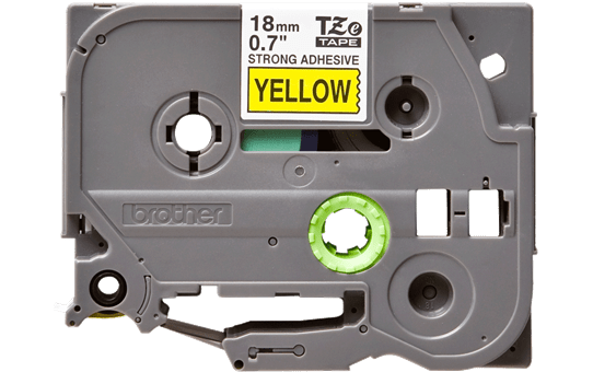 Cinta Brother TZES641 Negro sobre Amarillo 18mm x 8m – Adhesivo Extra Fuerte para Etiquetadoras P - touch TZES641 - SMART BUSINESS