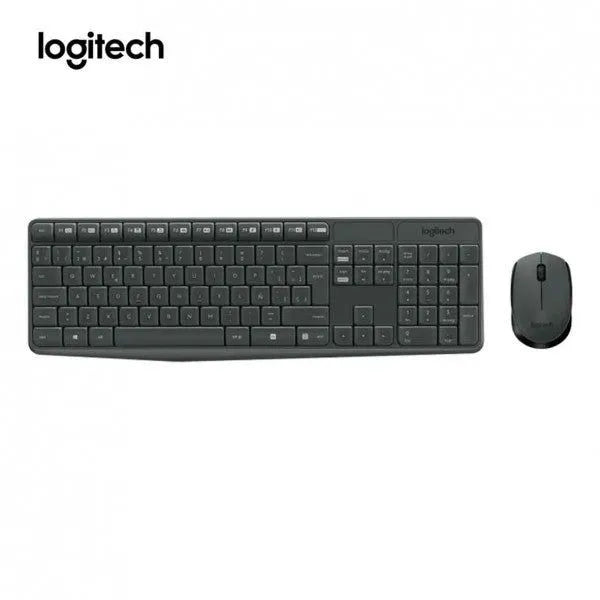 Combo 2 En Uno Logitech Inalambrico Mk235, Teclado Resistente A Salpicaduras, Mouse 3 Botones Sensor Hasta 1000 Dpi, Color Negro (920-007901) - SMART BUSINESS