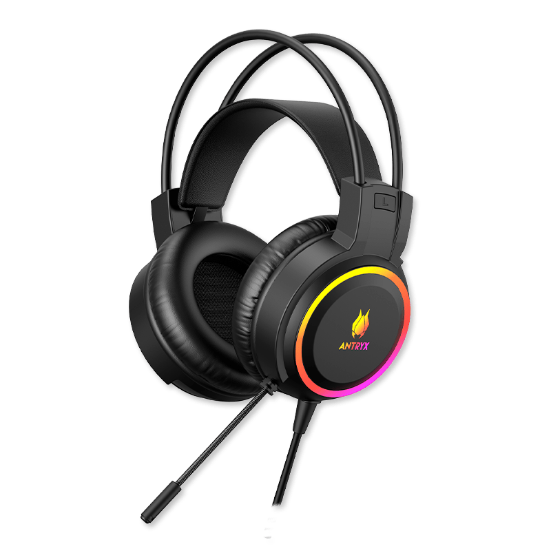 COMBO 3 EN UNO ANTRYX GC - 3100 X3 BLACK, TECLADO CON ILUMINACION LED, MOUSE ILUMINACION LED, AURICULAR CON ILUMINACION LED (AGC - 3100X3KBL - SP) AGC-3100X3KBL-SP - SMART BUSINESS