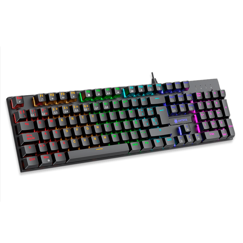 COMBO 3 EN UNO ANTRYX GC - 3100 X3 BLACK, TECLADO CON ILUMINACION LED, MOUSE ILUMINACION LED, AURICULAR CON ILUMINACION LED (AGC - 3100X3KBL - SP) AGC-3100X3KBL-SP - SMART BUSINESS