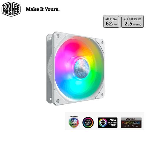 CASE FAN COOLER MASTER SICKLEFLOW 120 ARGB WHITE EDITION - SMART BUSINESS