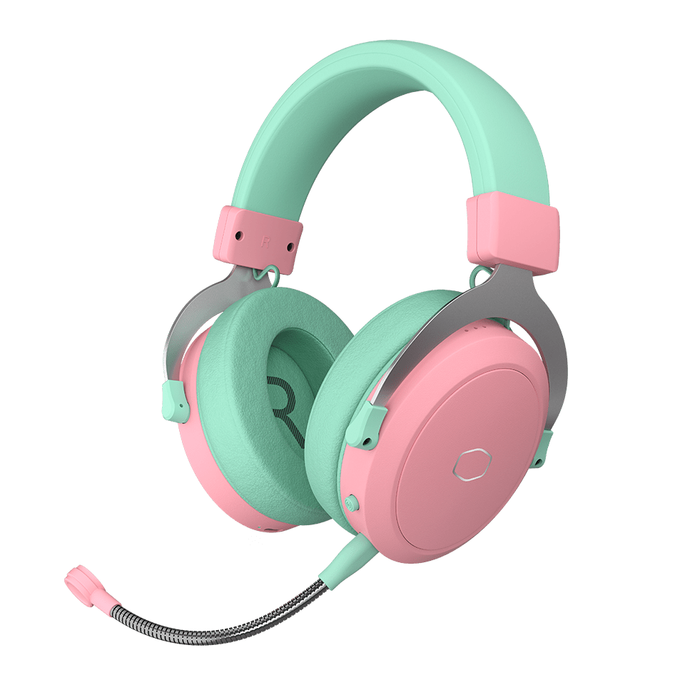 Cooler Master CH351 - MC “Macaron Edition” – Auriculares gaming inalámbricos 3 en 1 (BT 5.4, 2.4 GHz, cable), 50 mm, micrófono desmontable, 30 h de batería CH-351-MC - SMART BUSINESS