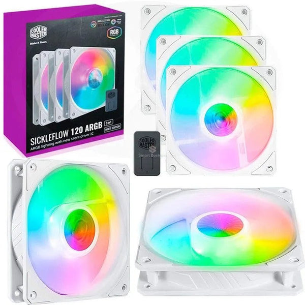 Cooler Master Sickleflow White Argb Packx3 120Mm Con Controlador Cooler Para Case (Pn:Mfx-B2Dw-183Pa-R1) - SMART BUSINESS