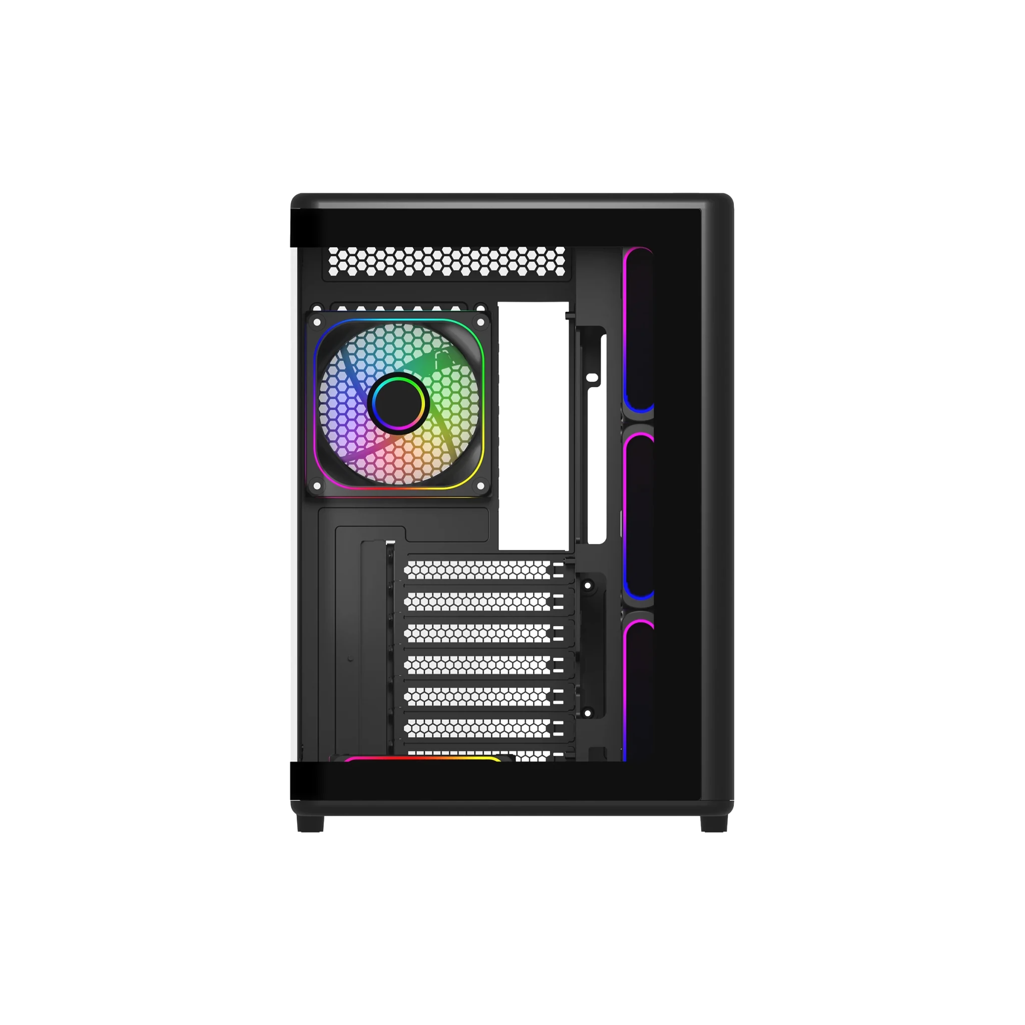 Gabinete Cooler Master Elite 600 negro E600-KGNN-S02 con siete ventiladores ARGB