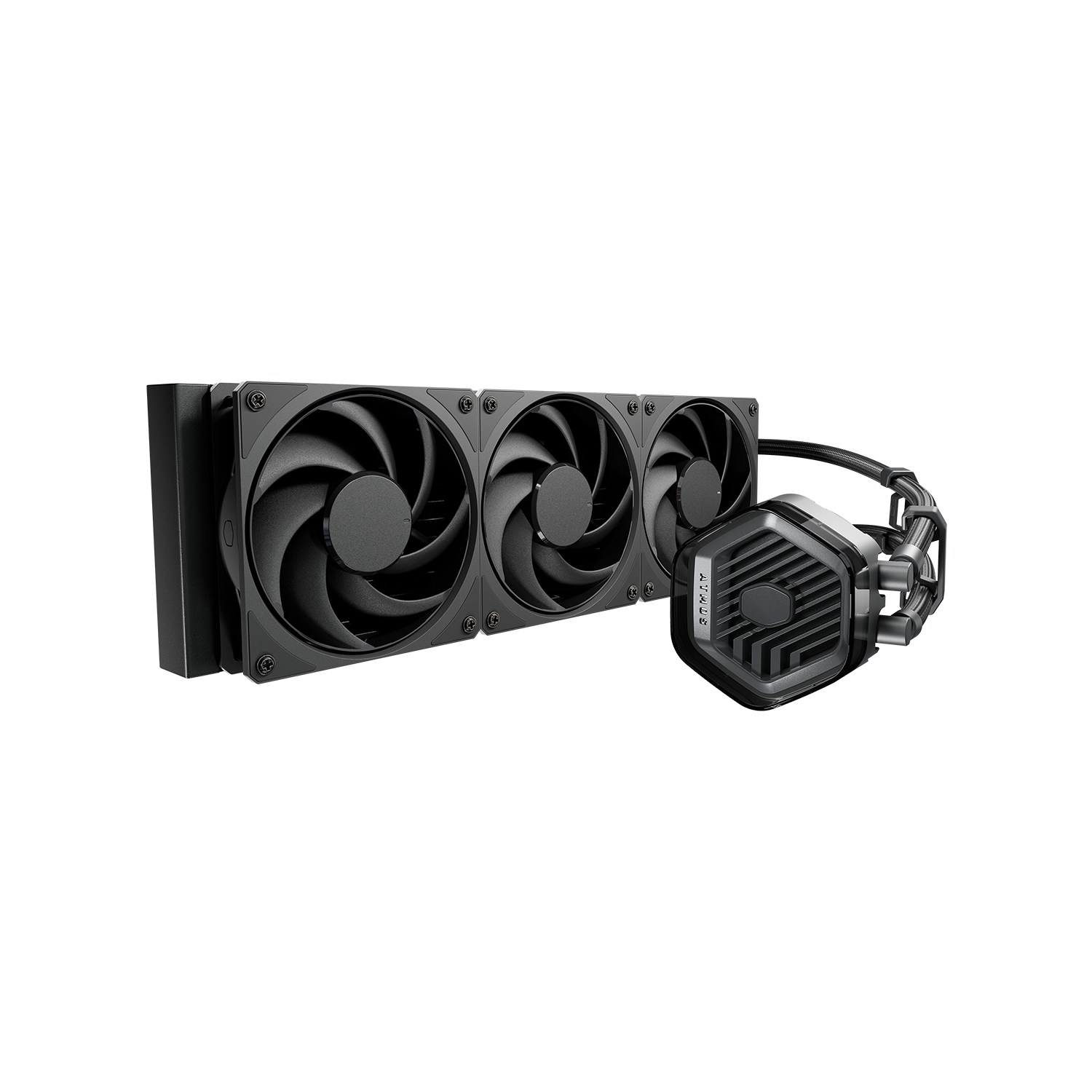 Cooler Master MasterLiquid 360 ATMOS Stealth MLX-D36M-A24PK-R1 refrigeración líquida vista frontal oficial