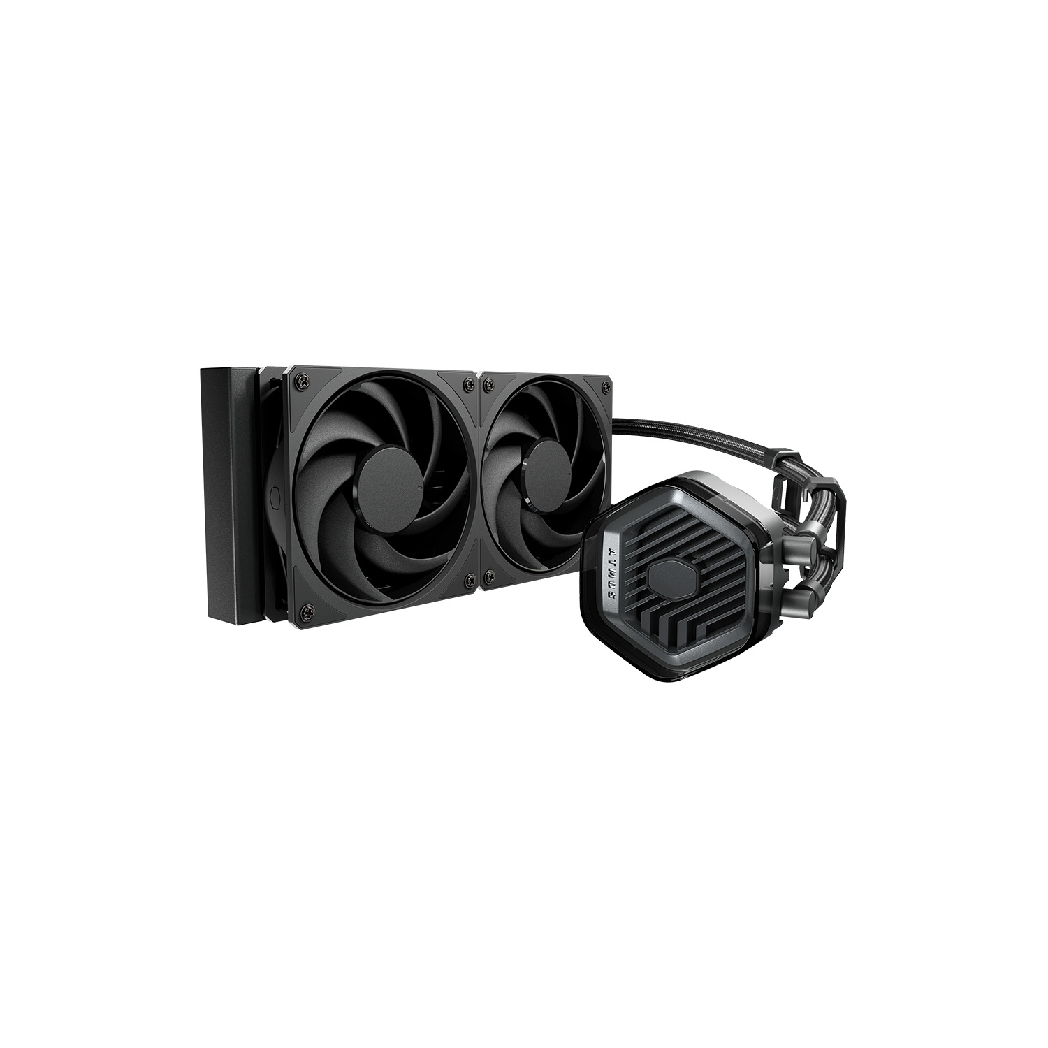 Cooler Master MasterLiquid 360 ATMOS Stealth MLX-D36M-A24PK-R1 vista en perspectiva oficial
