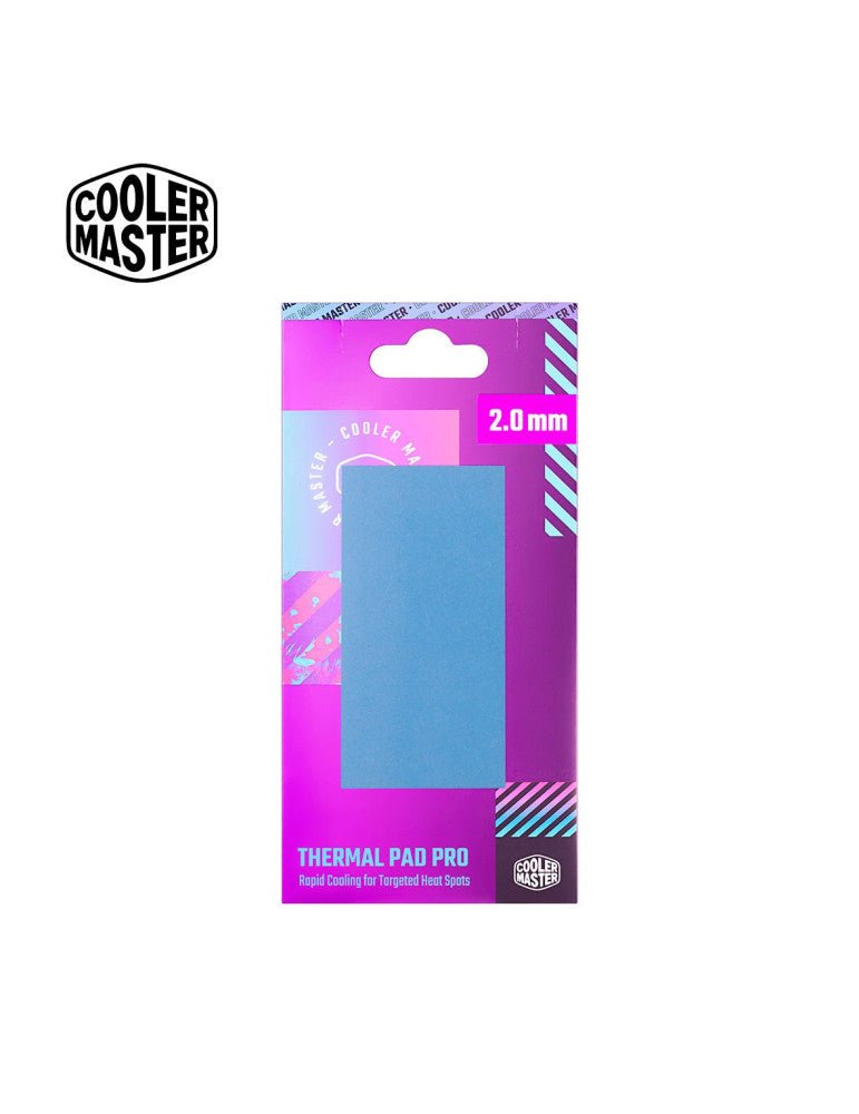 Cooler Master Thermal Pad Pro TPY‑NDPB‑9020‑R1 – Almohadilla térmica azul de alto rendimiento 2.0 mm, adhesivo de doble cara, conductividad 15,3 W/mK, 95×45 mm, - 40 ~ 200 °C TPY-NDPB-9020-R1 - SMART BUSINESS