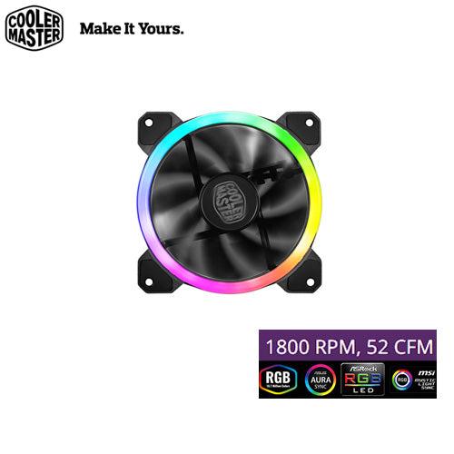 COOLER PARA CASE COOLER MASTER MASTERFAN MF120 S2 | 120MM | RGB | ( MFW-B2DN-12NFA-S2) - SMART BUSINESS