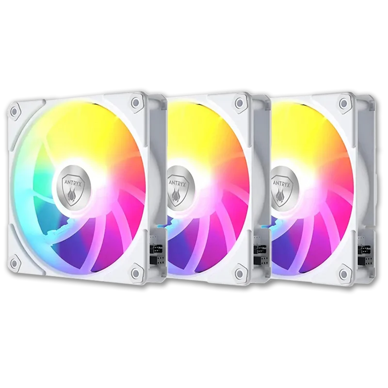 COOLER PARA CASE + MODULO DE CONTROL ANTRYX LINK FAN LF120 WHITE, 120 X3, MODULAR, C/CONTROL(AAK-LF120WX3C) - SMART BUSINESS