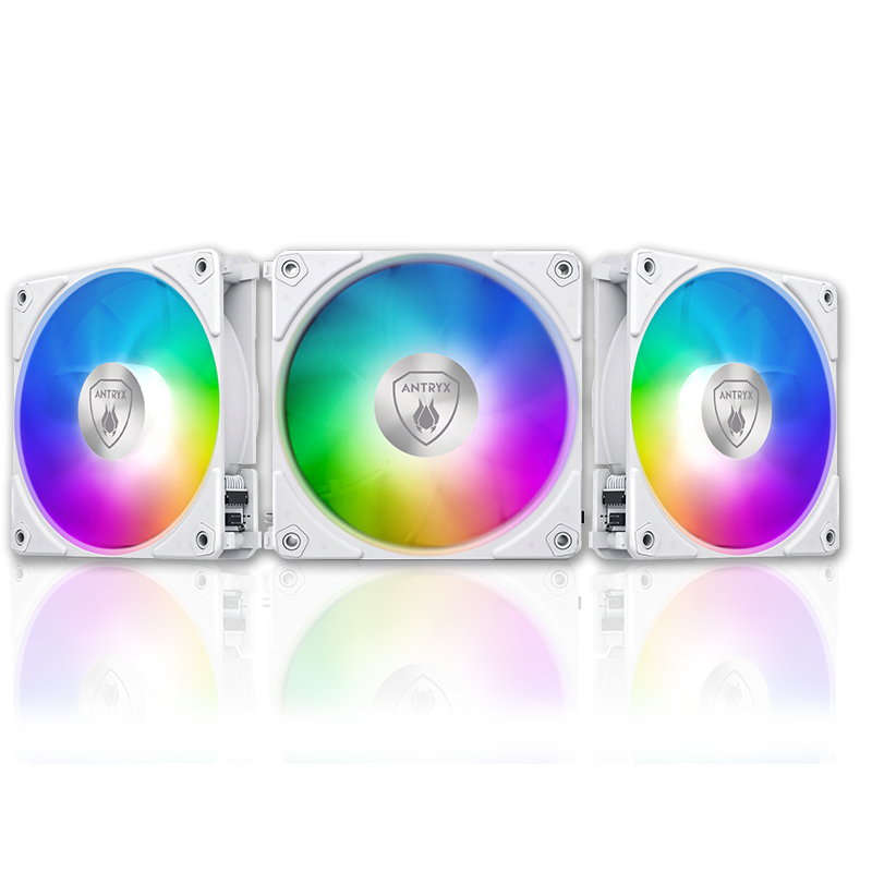 COOLER PARA CASE + MODULO DE CONTROL ANTRYX LINK FAN LF120 WHITE, 120 X3, MODULAR, C/CONTROL(AAK-LF120WX3C) - SMART BUSINESS