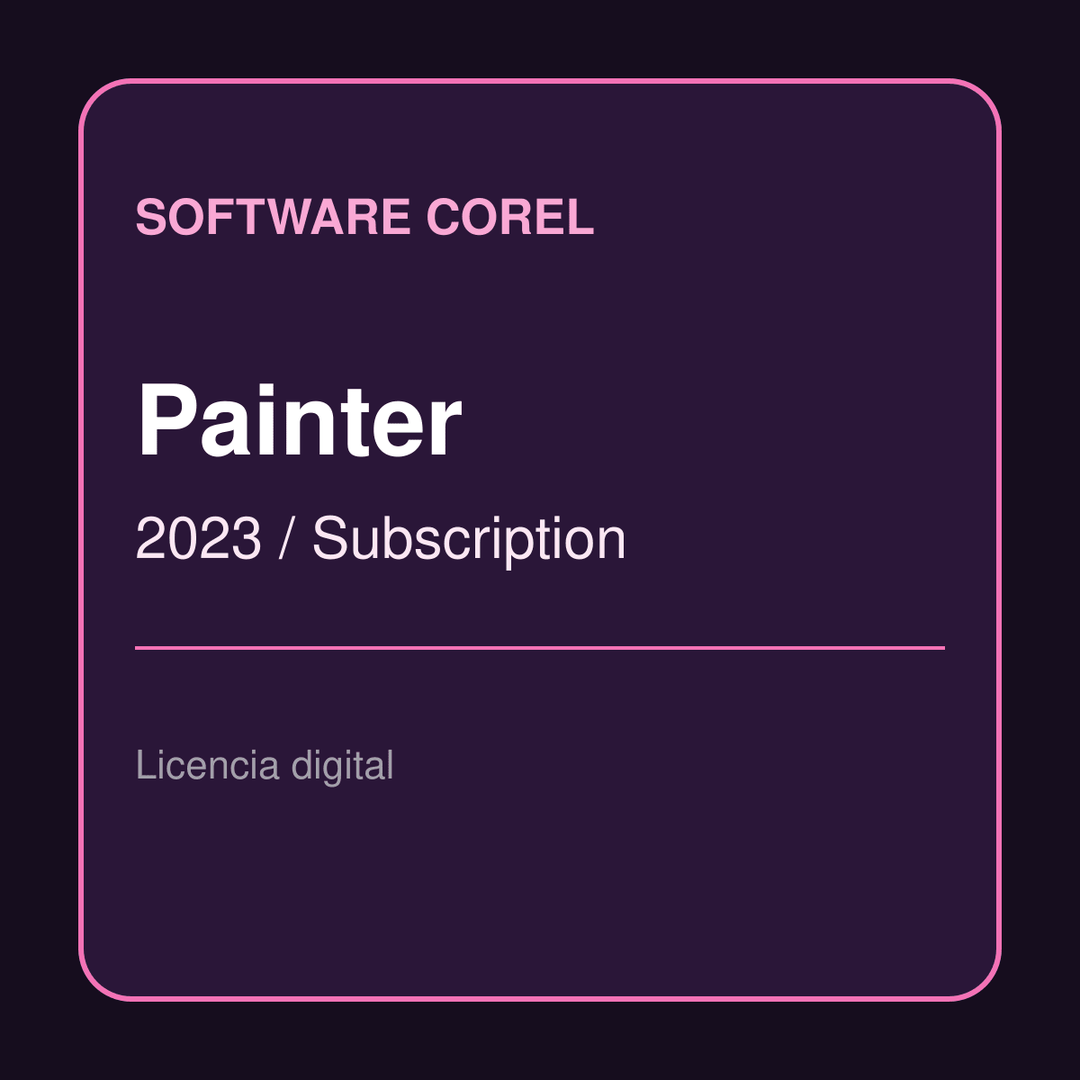 Corel Painter licencia digital