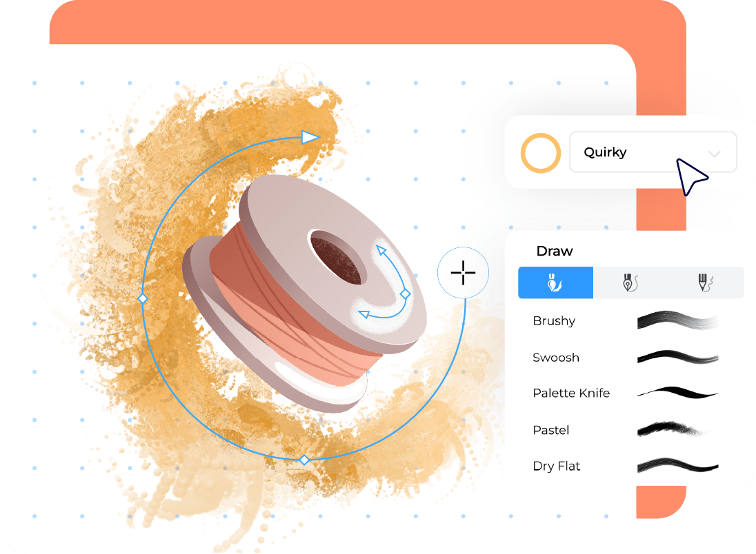 Software CorelDRAW Go ESDCDGOSUB1Y herramientas de dibujo y pinceles