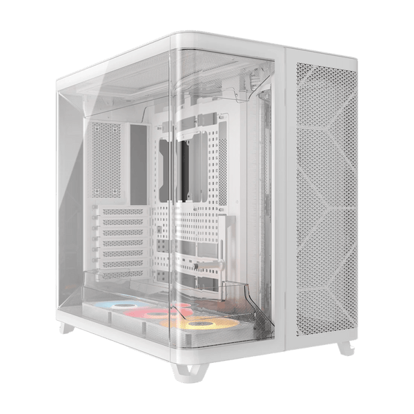 Gabinete Corsair AIR 5400 RS - R ARGB Triple Cámara Mid - Tower (Cristal Curvo, 3x Ventiladores RS - R ARGB Inversos, Soporte Back - Connect, Color Blanco) - CC - 9011319 - WW de Corsair | first_variant_option_1 — Envío inmediato