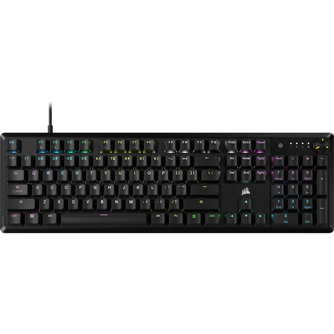 Corsair K70 CORE RGB CH-910971E-NA teclado gaming negro, vista principal