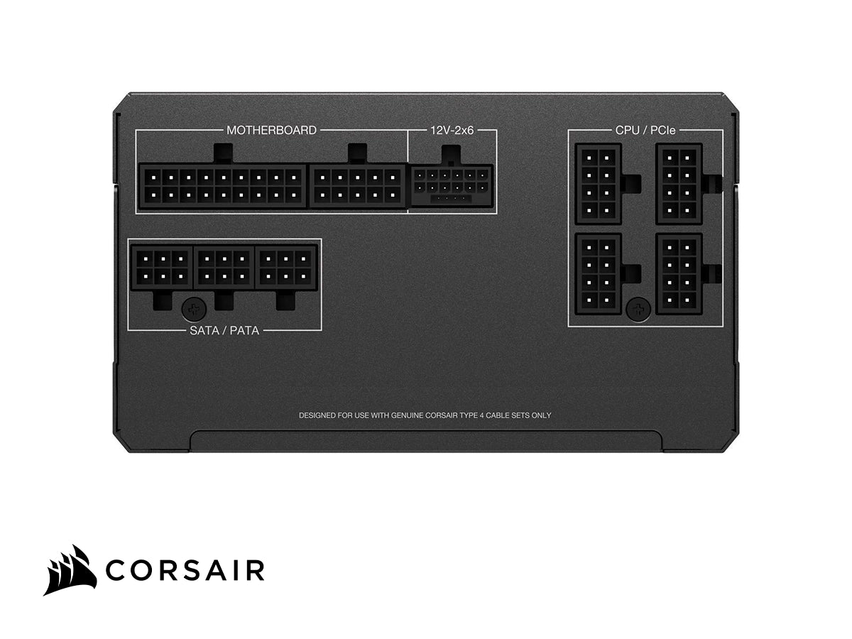 Corsair RM750x CP-9020285-NA fuente de poder 750W vista de conectores