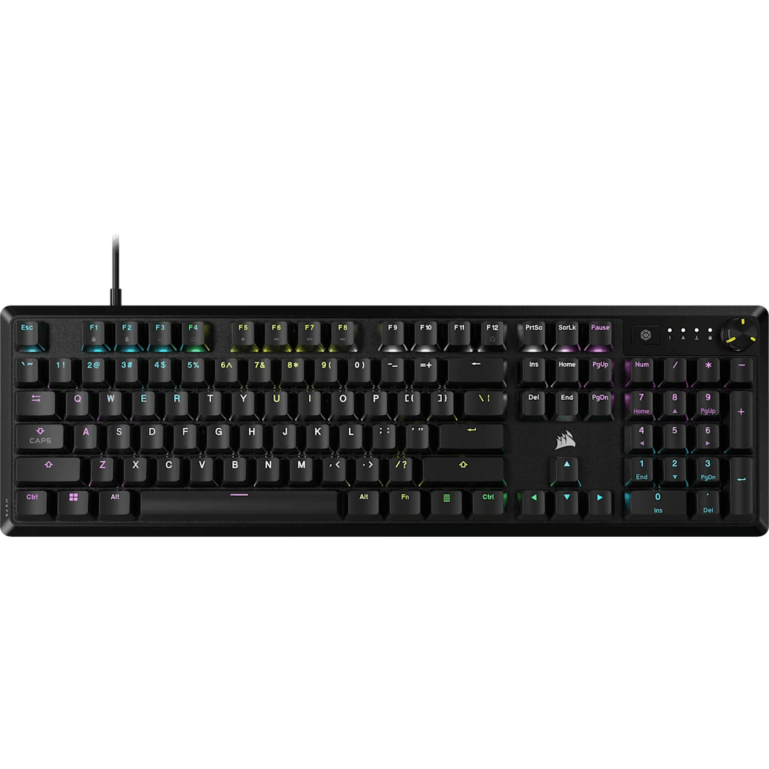 Corsair K70 CORE RGB CH-910971E-NA teclado gaming negro, vista principal