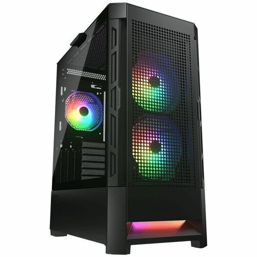 COUGAR AIRFACE CGR - 5ZD1B - AIR - RGB GABINETE GAMER DE MEDIA TORRE CON VIDRIO TEMPLADO Y VENTILACIÓN EFICIENTE PARA PLACAS MINI ITX, ATX Y EATX 385ZD10.0004 - SMART BUSINESS