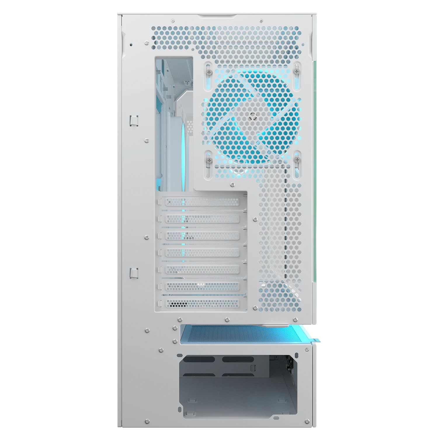 Gabinete Cougar CFV235 Vision 382DA40.0004 color blanco vista posterior