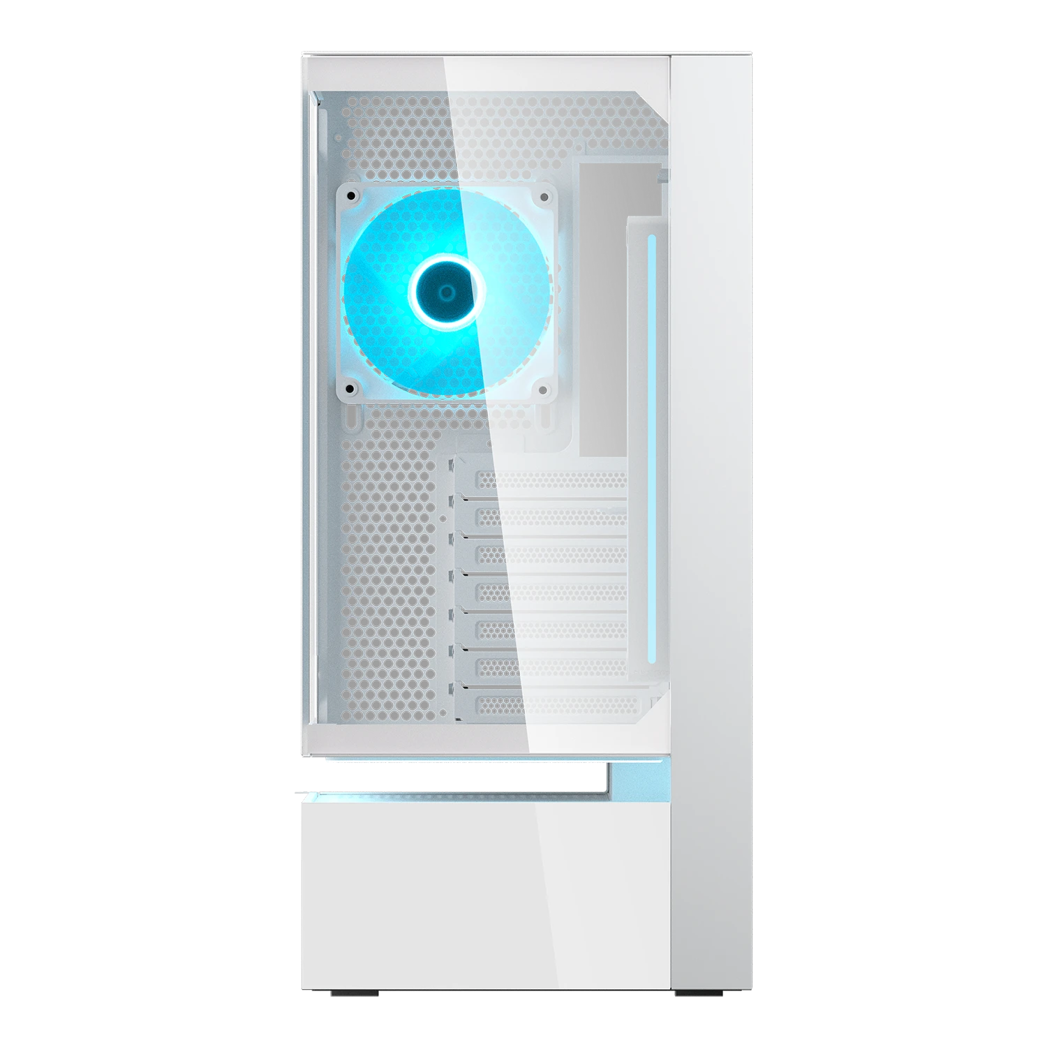 Gabinete Cougar CFV235 Vision 382DA40.0004 color blanco vista tres cuartos