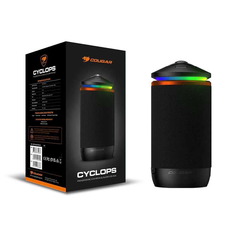 Cougar Cámara De Videoconferencia Cougar Cyclops Cgr-Cam3-Rwb-01 - Usb Tipo C - 1920 X 800 Vídeo - Micrófono - Computador - SMART BUSINESS