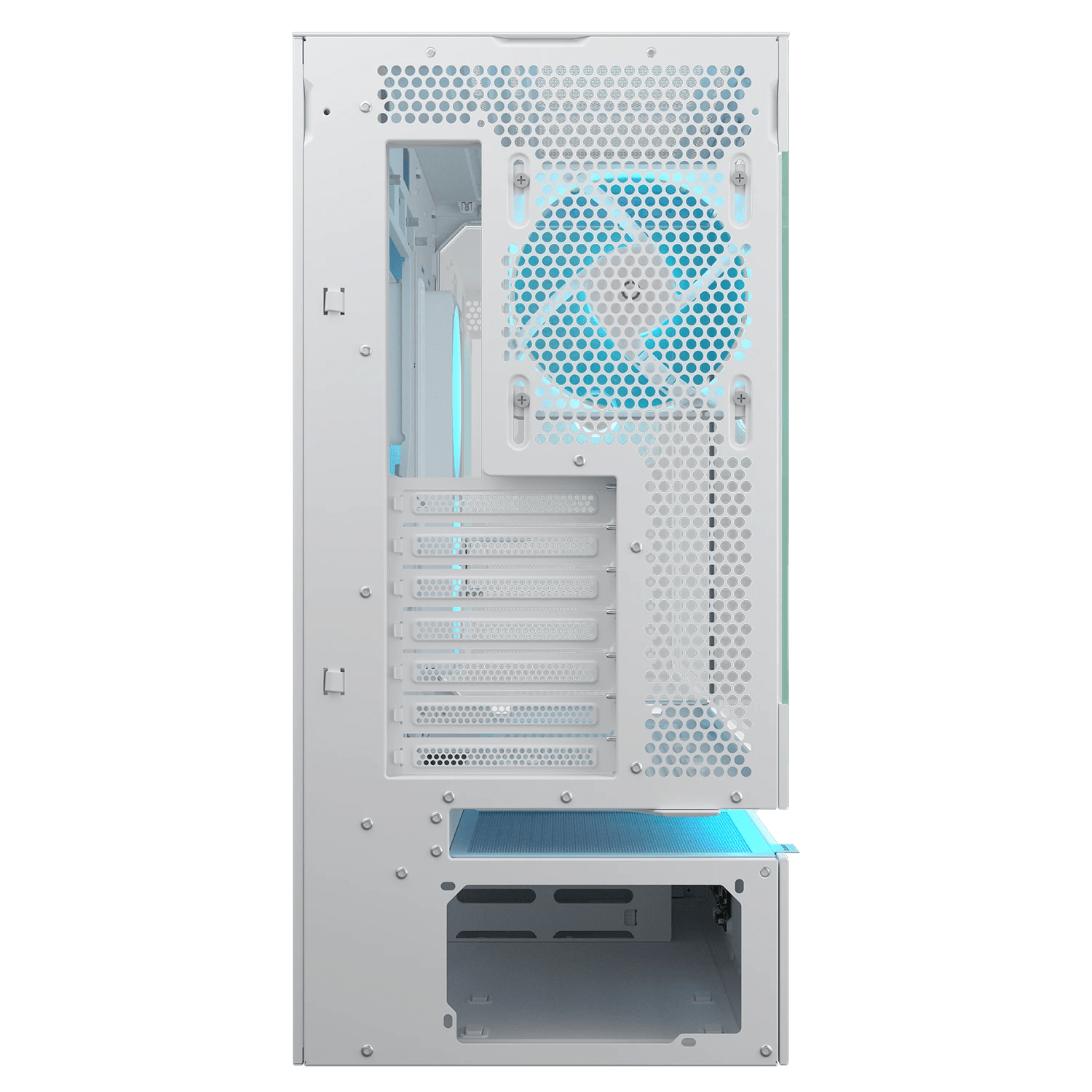 Gabinete Cougar CFV235 Vision 382DA40.0004 color blanco vista posterior