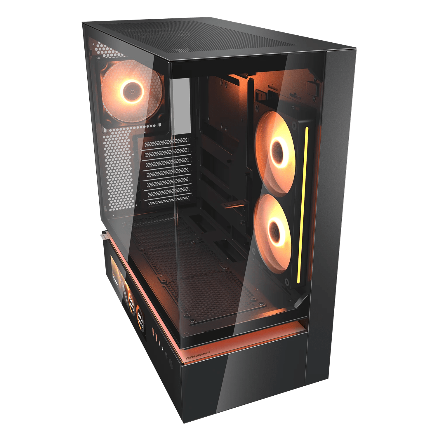 Gabinete Cougar CFV235 Vision 382DA40.0003 color negro vista lateral