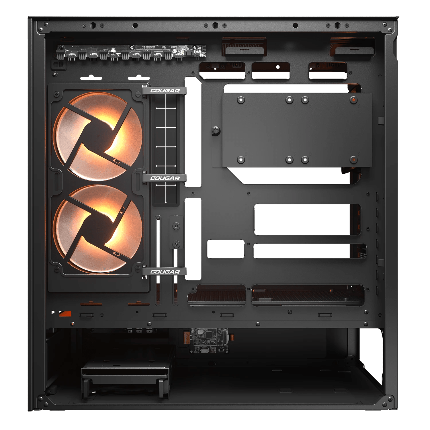 Gabinete Cougar CFV235 Vision 382DA40.0003 color negro vista lateral opuesta