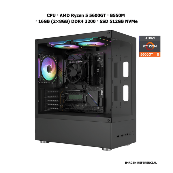 CPU · AMD Ryzen 5 5600GT · B550M · 16GB (2×8GB) DDR4 3200 · SSD 512GB NVMe PCB1407 - SMART BUSINESS