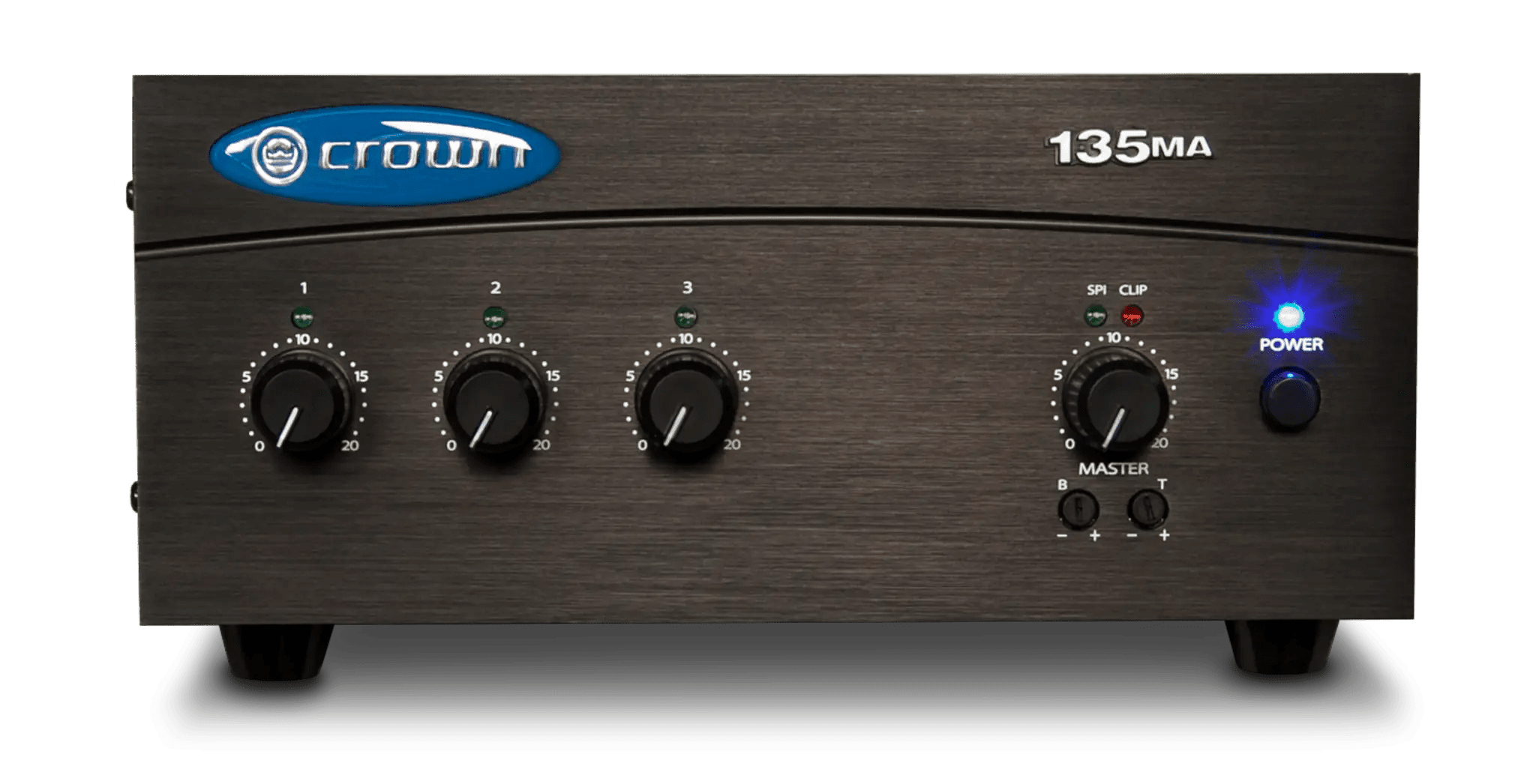 Amplificador mezclador Crown 135MA G135MAE60 vista frontal oficial