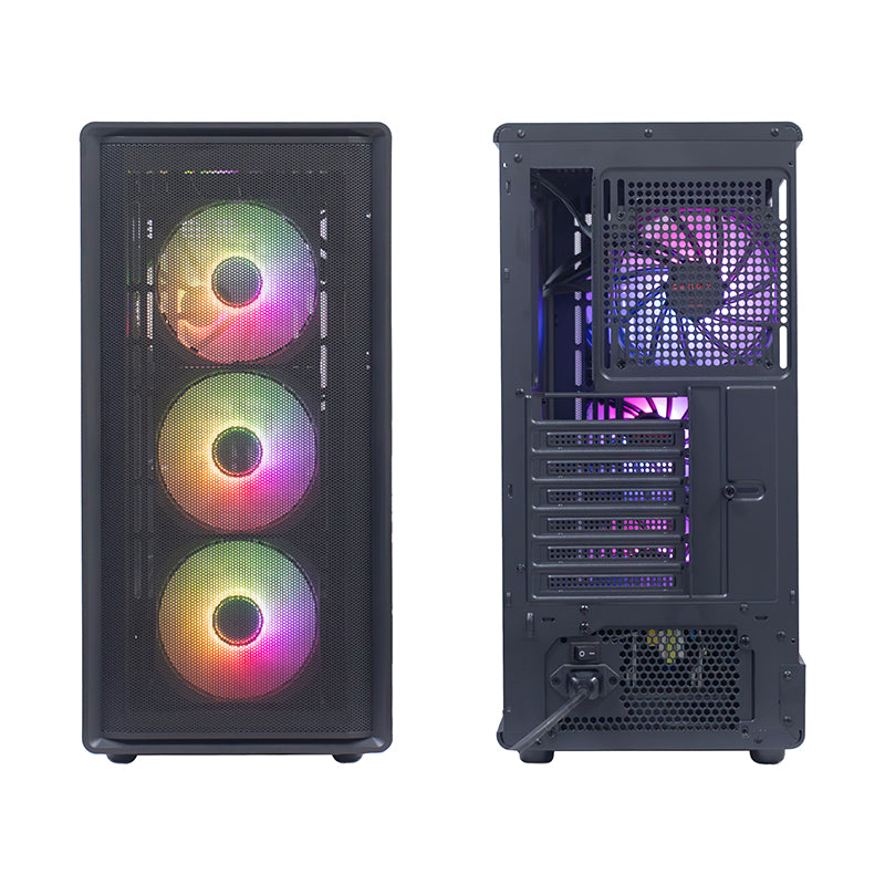 CASE GAMER TEROS TE-1323G SIN FUENTE, ATX/M-ATX/ITX, SOPORTE HDD 3.5'' Y SSD 2.5'', COLOR NEGRO, DISEÑO ESPACIOSO Y ESTÉTICO PARA ENSAMBLES POTENTES