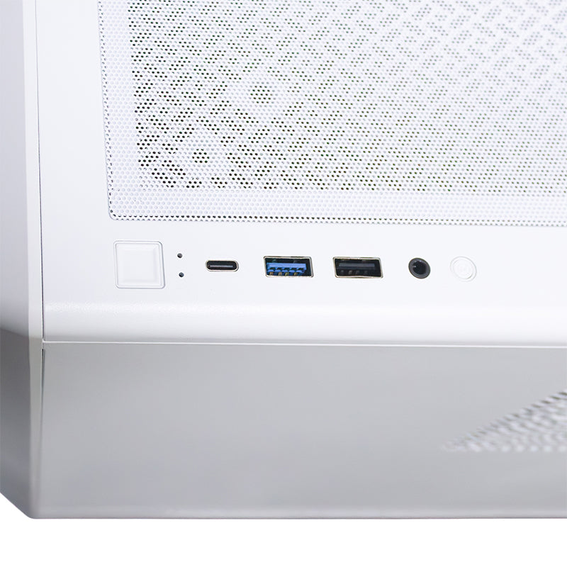 CASE GAMER TEROS TE-1322G, MID TOWER, USB 3.0 / USB 2.0, AUDIO, VENTILADOR ARGB, BLANCO