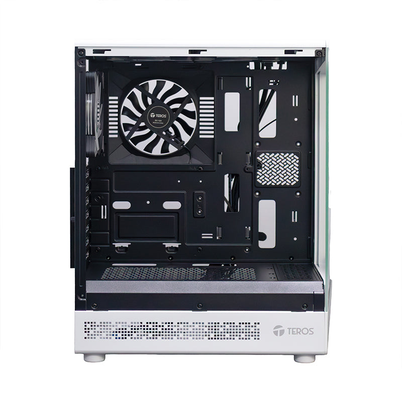 CASE GAMER TEROS TE-1322G, MID TOWER, USB 3.0 / USB 2.0, AUDIO, VENTILADOR ARGB, BLANCO