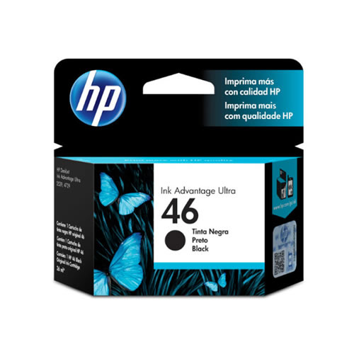 Cartucho de tinta HP 46 negro CZ637AL vista principal