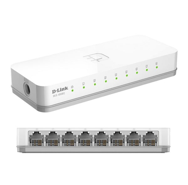 D-LINK DES-1008C 8 PUERTOS CONMUTADOR ETHERNET - 2 CAPA COMPATIBLE - PAR TRENZADO - DE ESCRITORIO - SMART BUSINESS