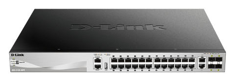D-Link DGS-3130-30PS switch administrable PoE vista frontal oficial