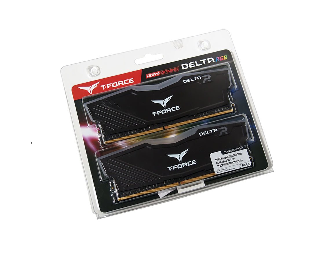 DDR4 T - FORCE DELTA RGB 8GB X 2 3000MHZ BLACK TF3D416G3000HC16CDC01 TF3D416G3000HC16CDC01 - SMART BUSINESS