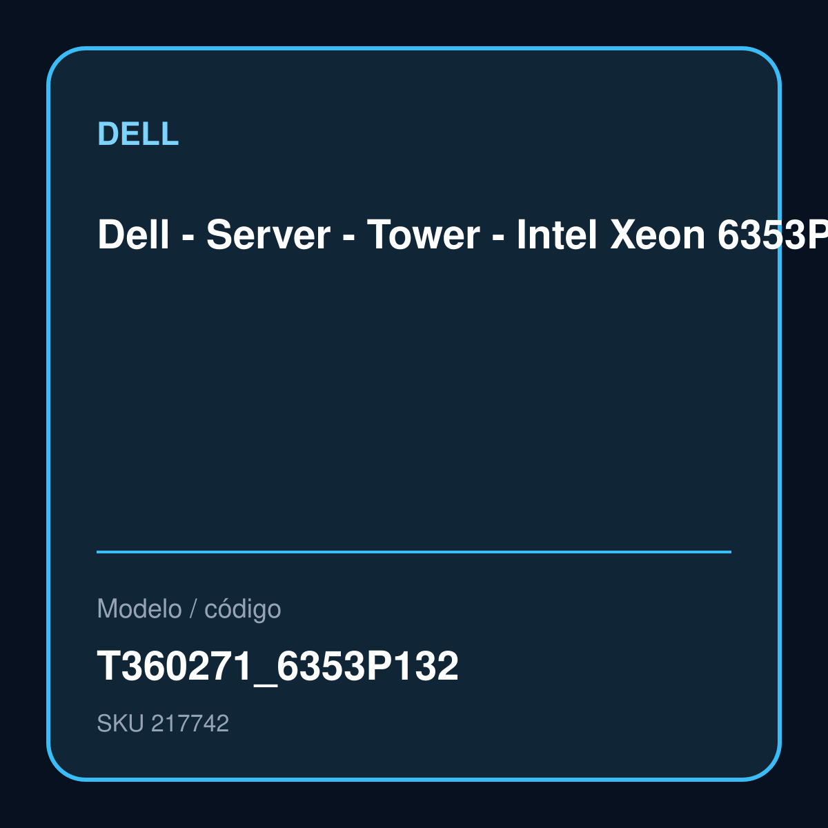 Servidor Dell PowerEdge T360 T360271_6353P132 vista frontal oficial