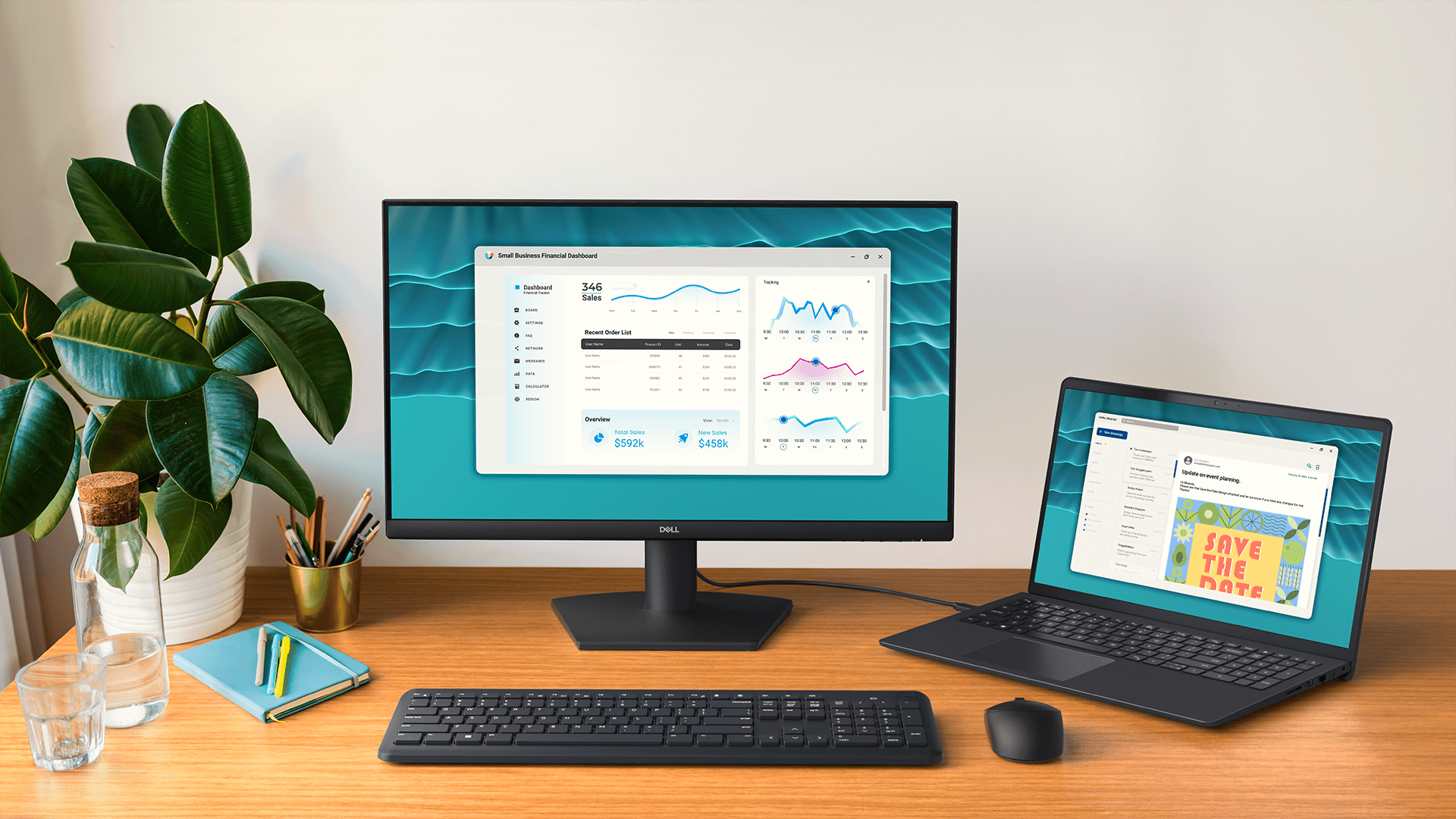 Monitor Dell SE2426H en entorno de uso