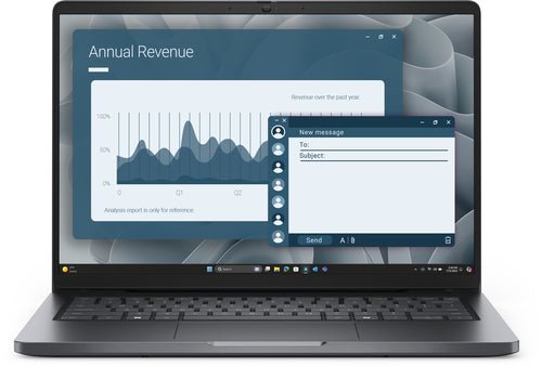 Dell Pro 14 PC14255 6F1NR, vista frontal, color negro